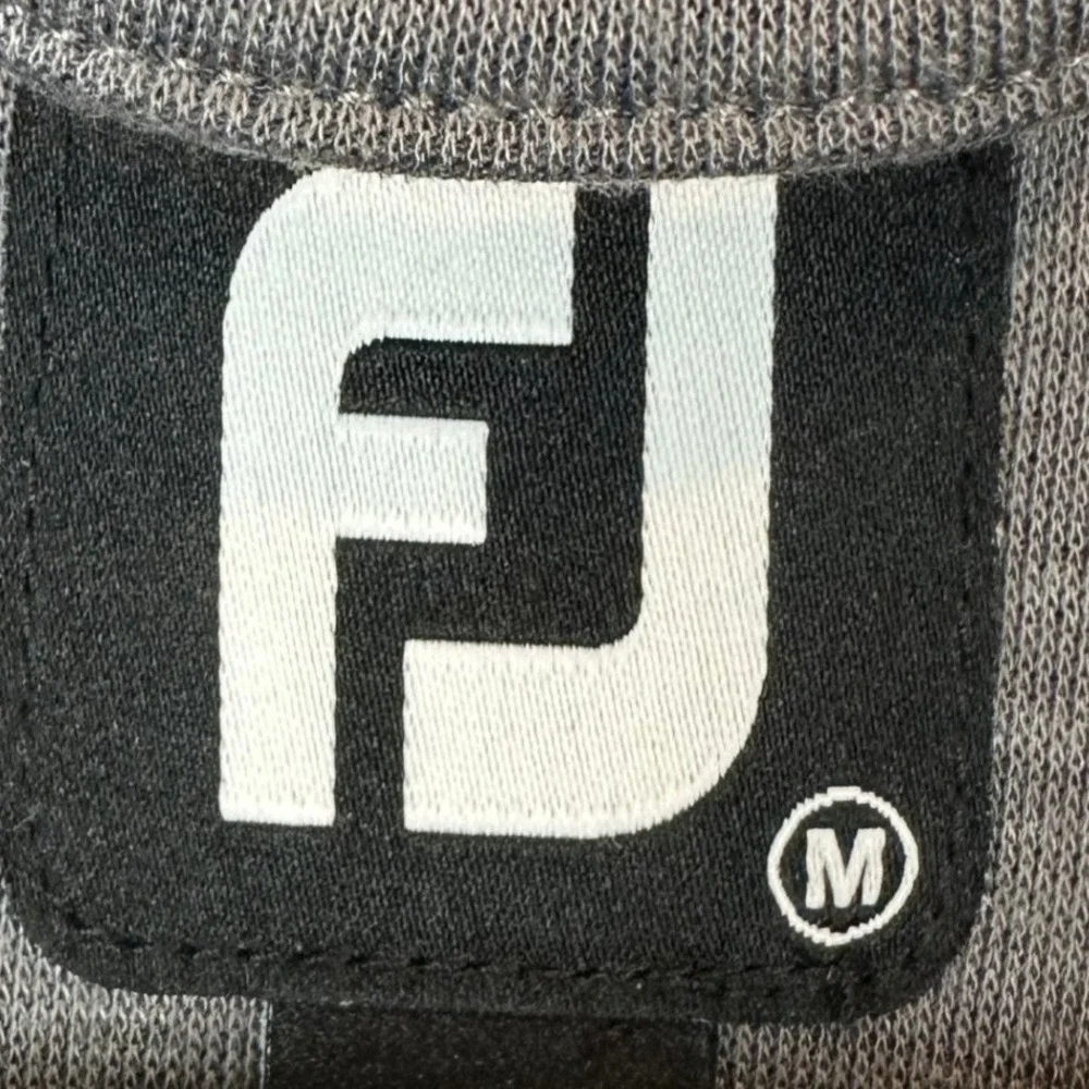 FootJoy Jacket Mens Medium Hybrid Quilted Black Grey Golf Full Zip Performance